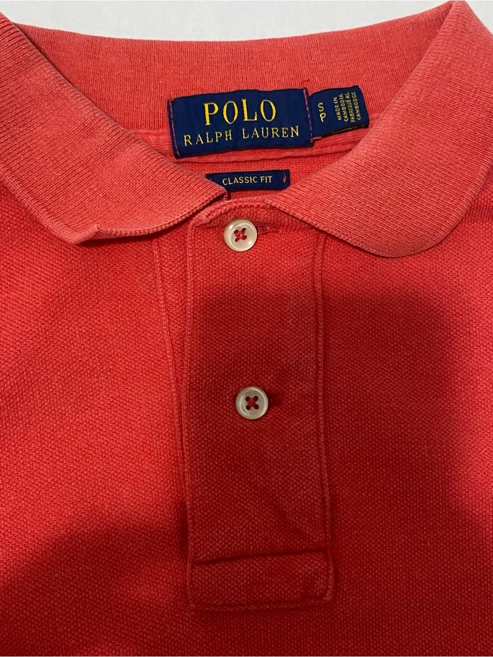 Polo by Ralph Lauren Red Men's Classic Mesh Polo Shirt Size S Classic Fit